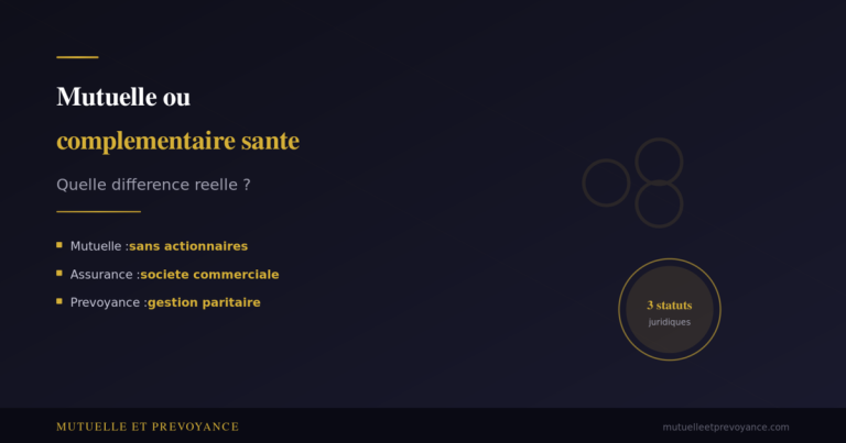 Mutuelle ou complementaire sante, quelle difference