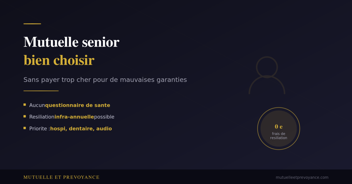 Mutuelle senior, comment bien choisir ses garanties sans payer trop cher