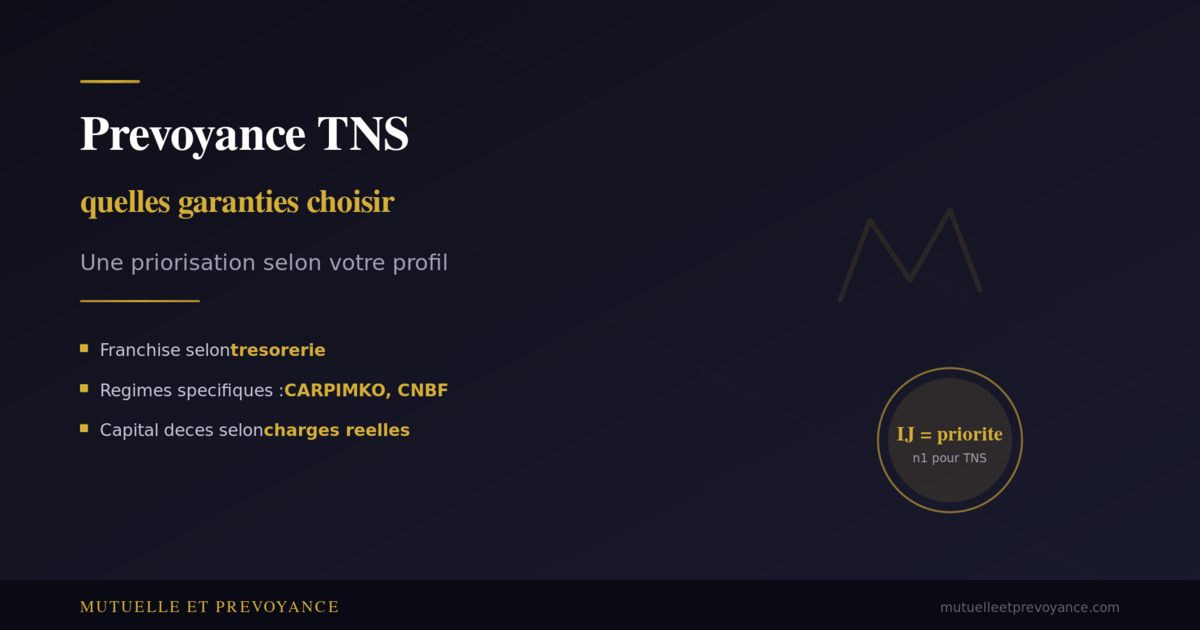 Prevoyance TNS, quelles garanties choisir en priorite