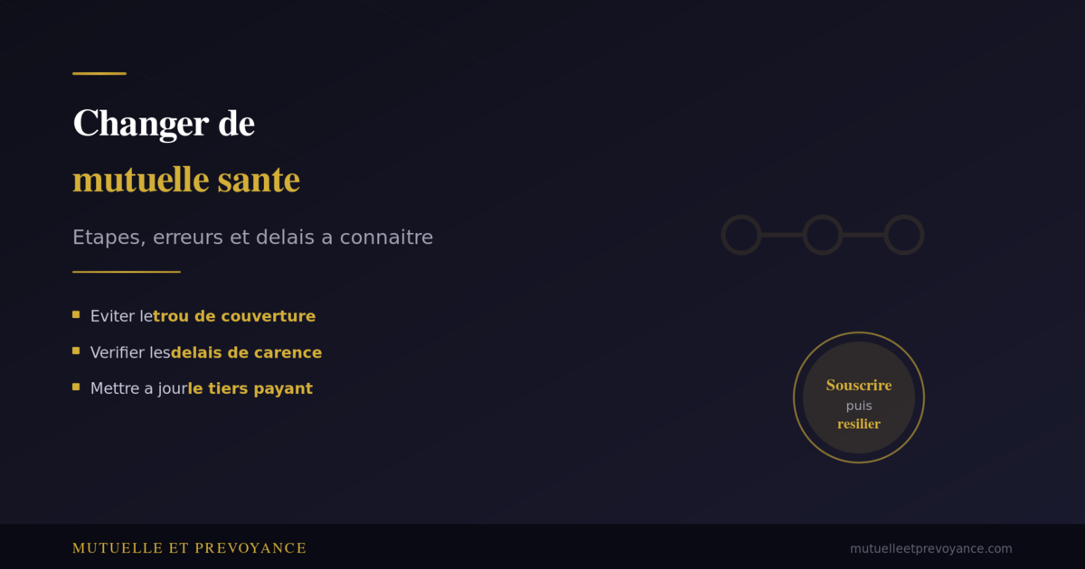 Changer de mutuelle sante, etapes, erreurs frequentes et delais